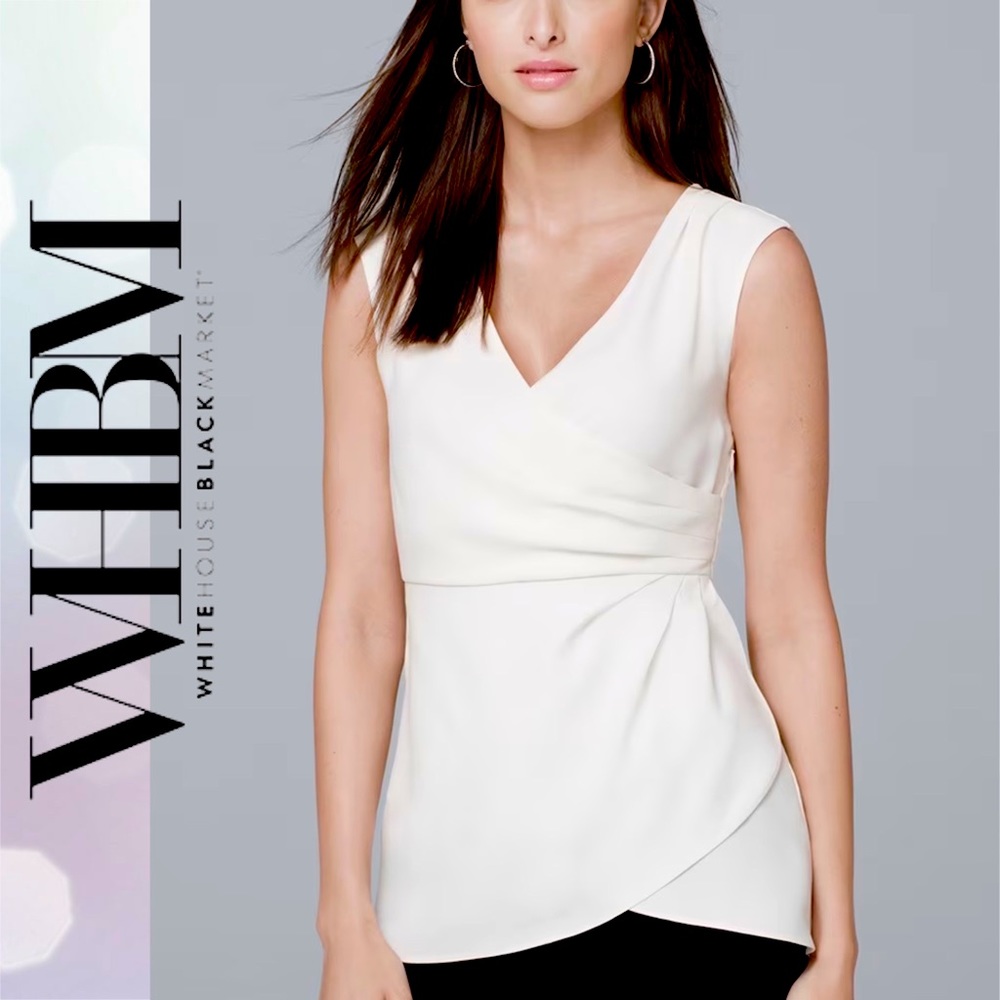 WHBM Asymmetrical Wrap Tunic/ Blouse | NWOT